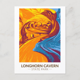 Longhorn Cavern State Park Texas Vintage Vykort