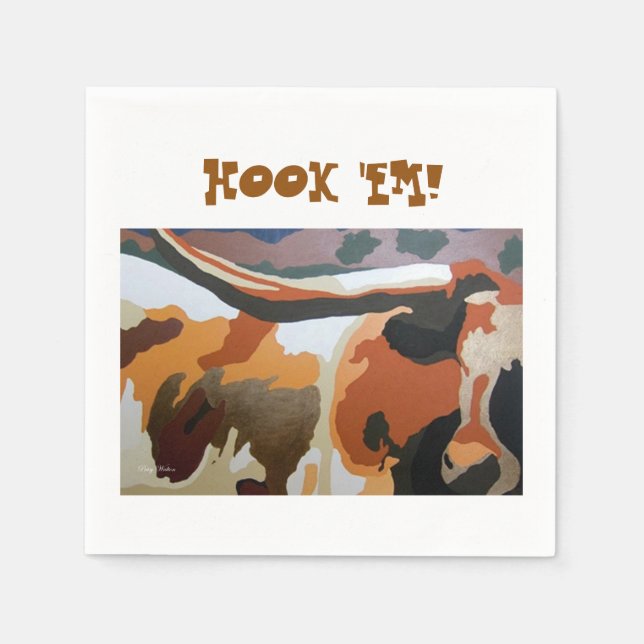 LONGHORN COW PARTY NAPKINS PAPPERSSERVETT (Framsidan)