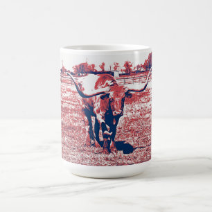 Longhorn Cow Texas Longhorns Art Mugg Kopp