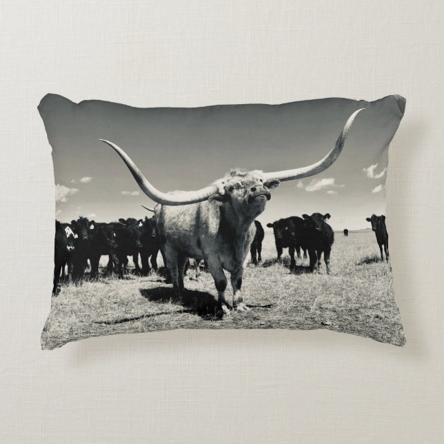 Longhorn Dekorativ kudde (Framsidan)