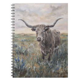 "Longhorn" handmålad Anteckningsbok