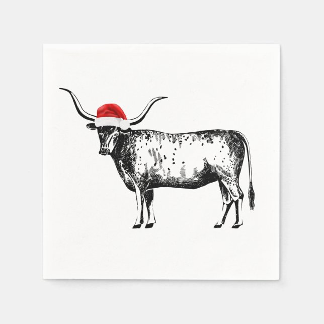 Longhorn jul Napkin Pappersservett (Framsidan)
