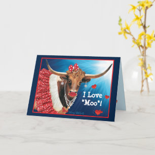 Longhorn Ko Första Maj Grattiskort Kort