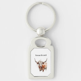 Longhorn Legacy, custom Rektangulärt Silverfärgad Nyckelring