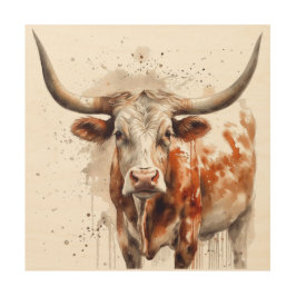 Longhorn Legacy Trätavla