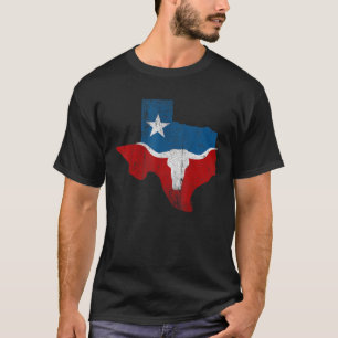 Longhorn Lone Star State Vintage Texas Rör Mig Int T Shirt
