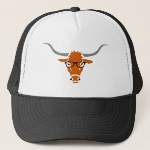 Longhorn med Hipsterexponeringsglas Truckerkeps
