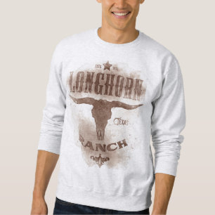 Longhorn Ranch Texas Brown & Tan Lång Ärmad Tröja