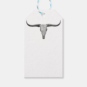Longhorn Skull Presentetikett