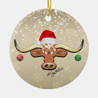 Longhorn Steer jul Ornament