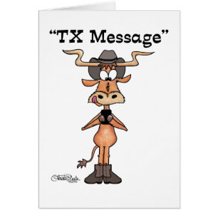 Longhorn TX-meddelande Hälsningskort
