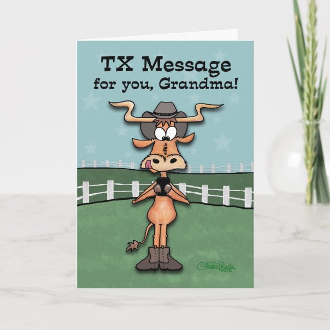 Longhorn TX-meddelande Kort (Framsida)