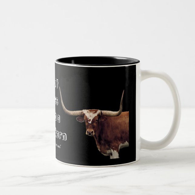 LonghornCoffeeMug-skräddarsy Två-Tonad Mugg (Höger)