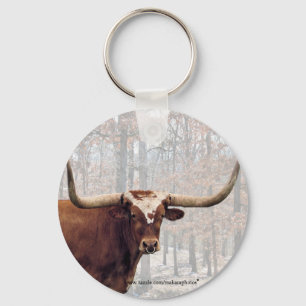 Longhornen keychain-skräddarsy nyckelring