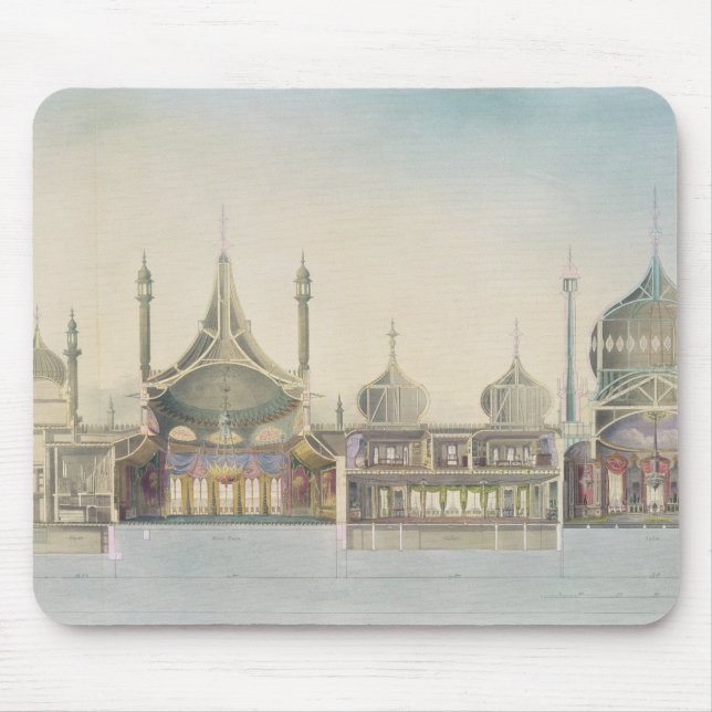 Longitudinal dela upp (L till R) organ, musikrum, Musmatta (Framsidan)