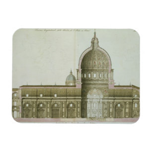 Longitudinal tvärsnitt av St Peter i Rome, Magnet