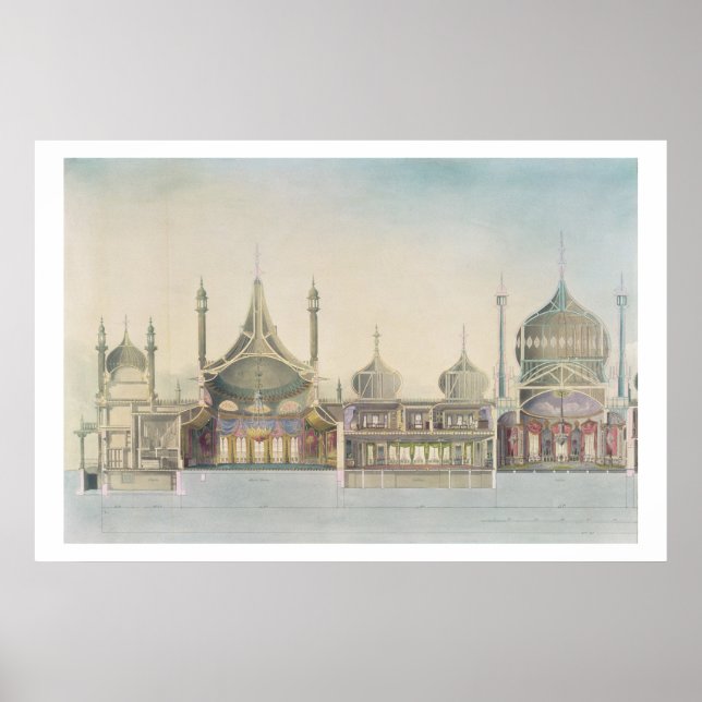 Longitudinala sektionen (L till R) Organet, musikr Poster (Framsidan)