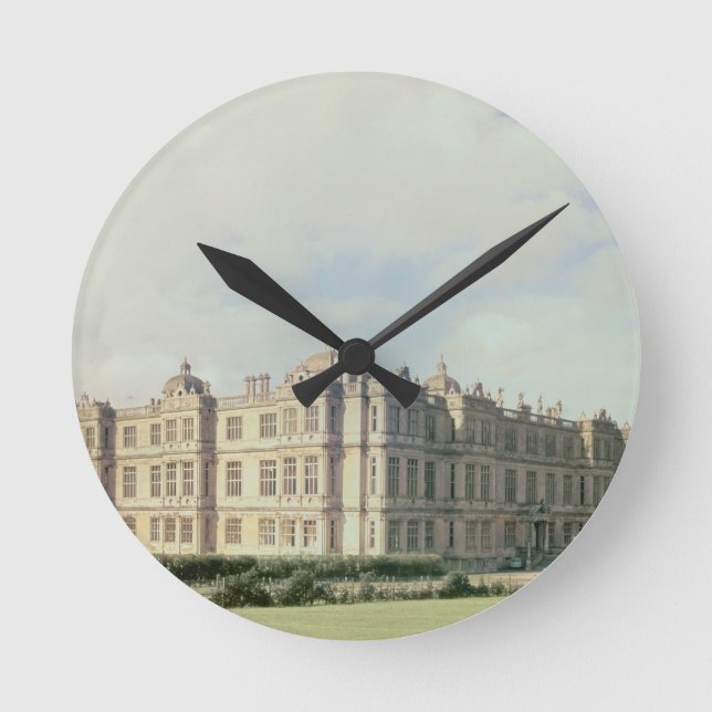 Longleat hus, Wiltshire, byggd c.1580 (fotoet) Rund Klocka (Framsida)