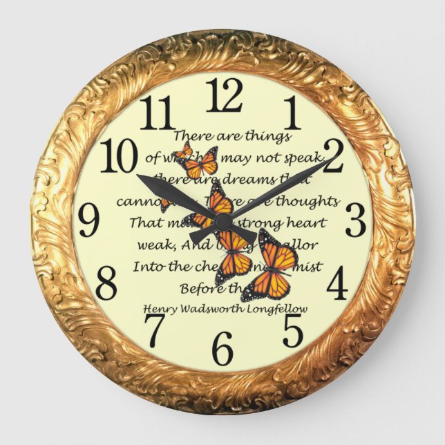 Longmedar ~ Monarch Butterflies ~ Golden Ring ~ Stor Klocka (Framsida)
