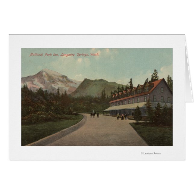 Longmire Vår, WA - View National Park Inn Hälsningskort (Framsidan Horizontal)