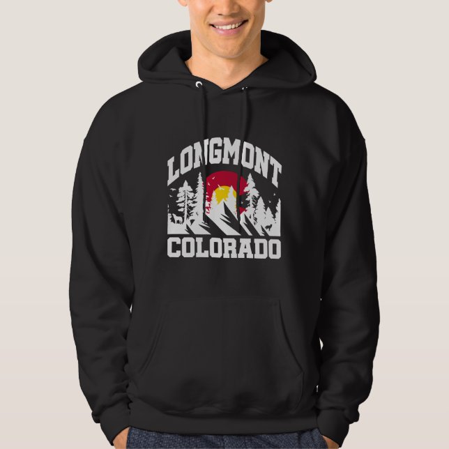 Longmont,Colorado Hoodie (Framsida)