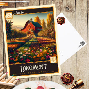 Longmont, Colorado Postkort för Vintage Vykort