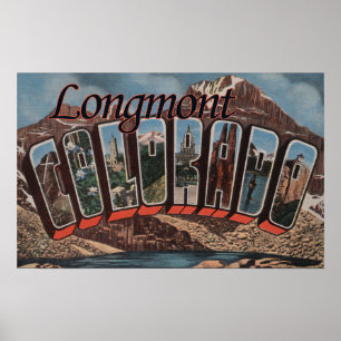 Longmont Colorado - stora brevplatser Poster