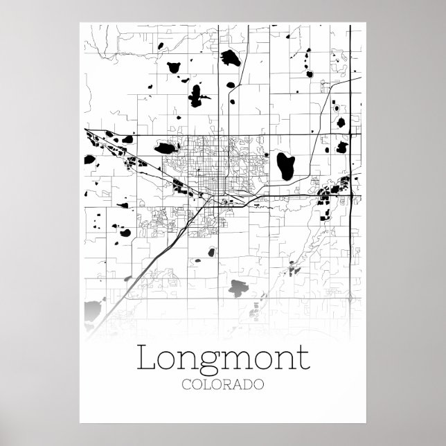 Longmont Karta - Colorado - City Karta Poster (Framsidan)