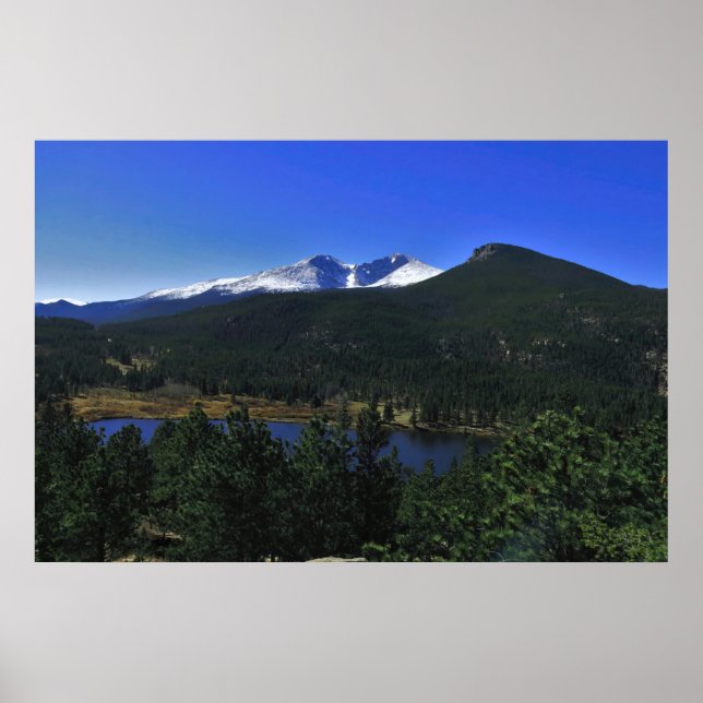 Longs Peak och Estes Cone Poster (Framsidan)