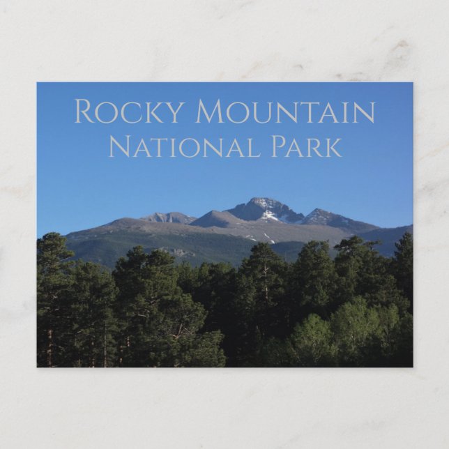 Longs Peak Rocky Mountain National Park Colorado Vykort (Framsida)