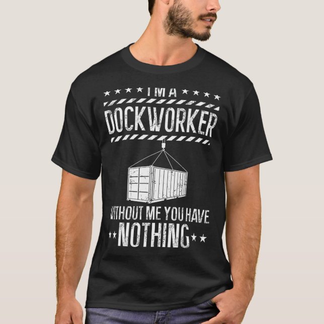 Longsh, Docker, Dockhand, Loader, Longsh T Shirt (Framsida)