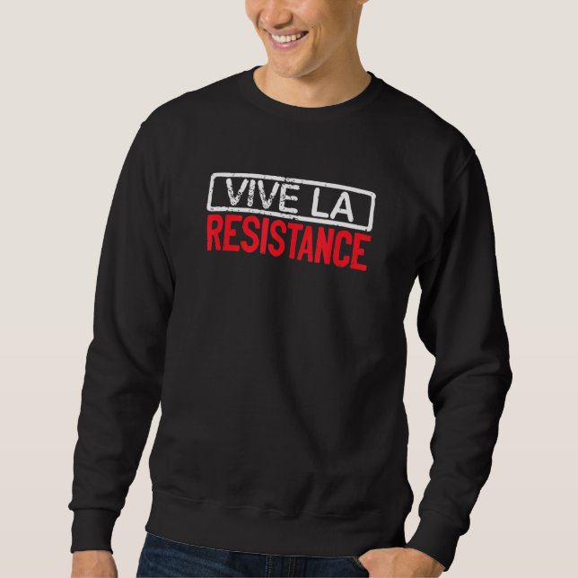 Longshankstees Vive La Resistance Leve Långlivade  Lång Ärmad Tröja (Framsida)