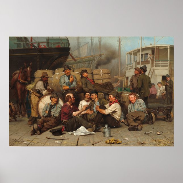 Longshoremen's Noon - John Brown Fine Art Poster (Framsidan)