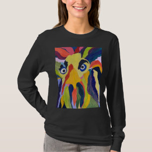 Longsleeve Black Tee Shirt med Maurice (gult)
