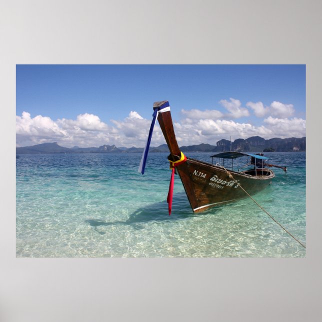 Longtail Boat i Thailand Poster (Framsidan)