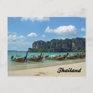 Longtail fartygKrabi Thailand vykort