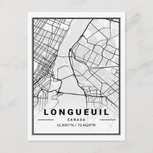Longueuil Quebec Canada Travel City Karta Vykort