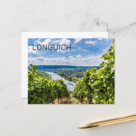 Longuich Moselle Vineyard Panorama Tyskland Helg Vykort
