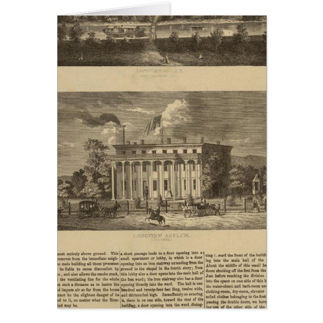 Longview Asylum, Ohio Hälsningskort (Framsidan)