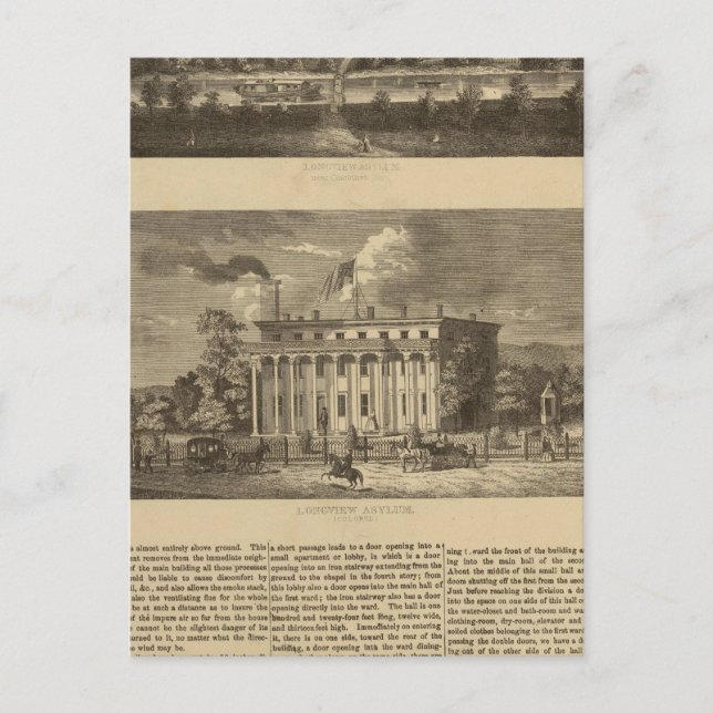 Longview Asylum, Ohio Vykort (Framsida)