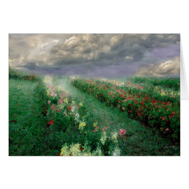 Longview Flowers Mindscape Hälsningskort (Framsidan Horizontal)