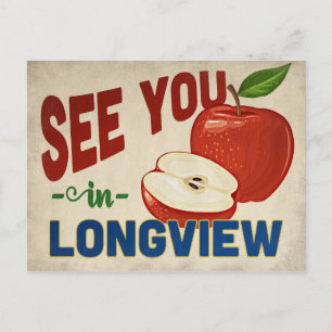 Longview Texas Apple - Vintage resor Vykort