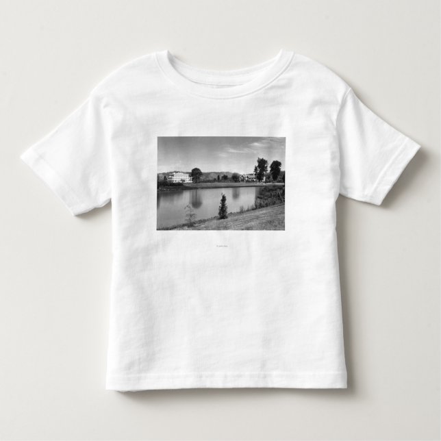 Longview WA-Town beskådar sjön Sacajawea Tee Shirt (Framsida)