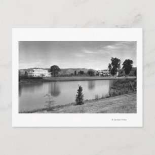Longview, WA Town View Sjö Sacajawea-foto Vykort