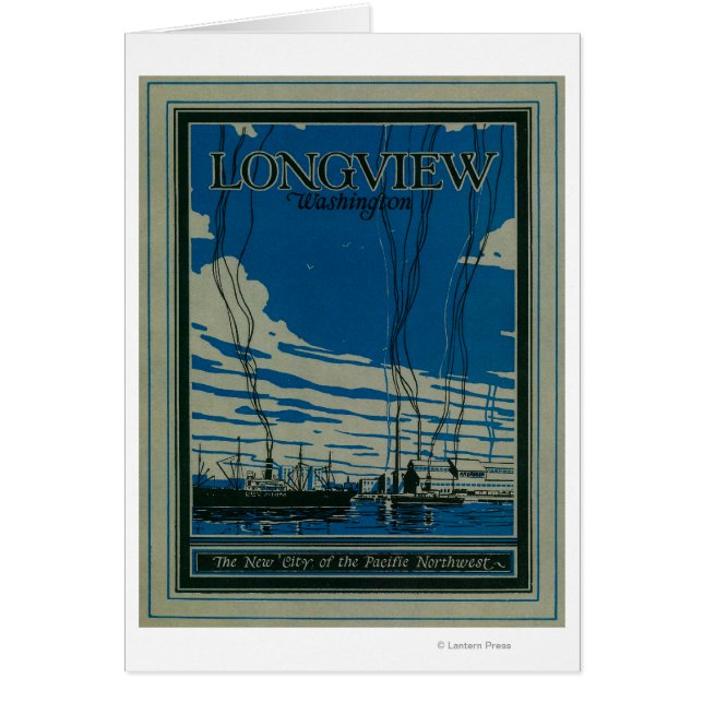 Longview, Washington Advertising Poster Hälsningskort (Framsidan)