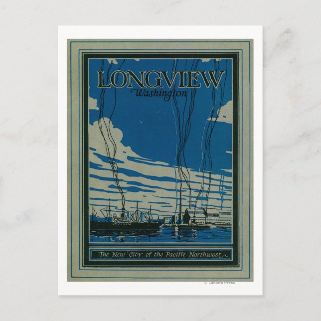 Longview, Washington Advertising Poster Vykort (Framsida)
