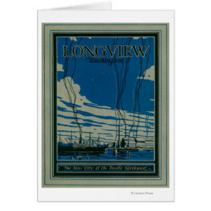 Longview Washington som annonserar affischen Hälsningskort