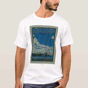 Longview Washington som annonserar affischen T-shirt