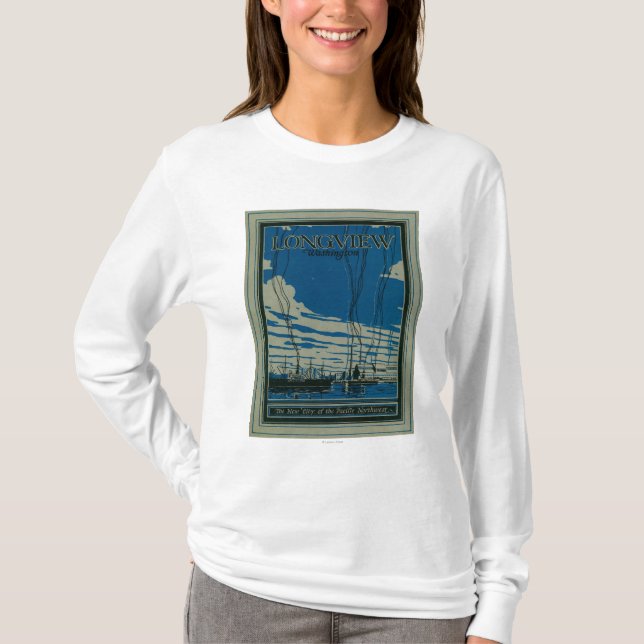 Longview Washington som annonserar affischen Tee (Framsida)