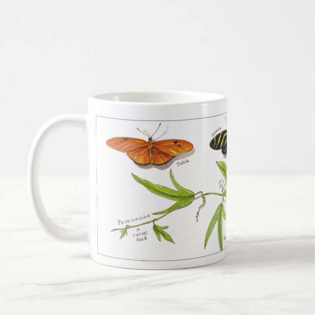 Longwing fjärilar kaffemugg (Vänster)